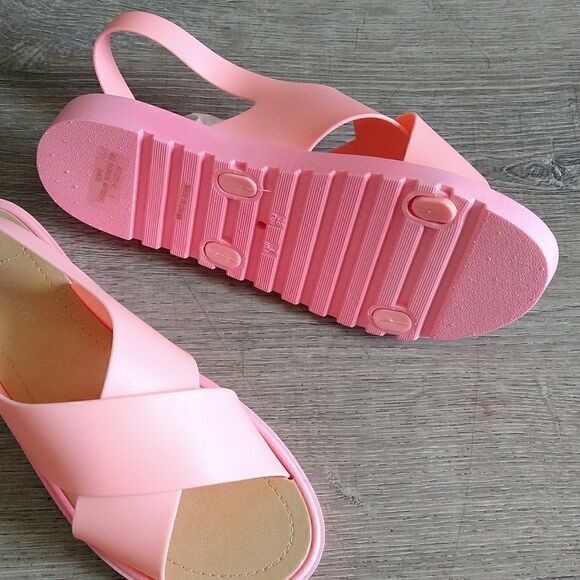 Jelly Criss Cross Summer Beach Sandals Pink size 7 - Picture 5 of 5